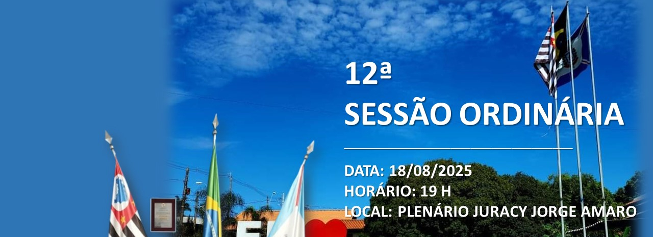 12ª Sessão Ordinária de 2025 - 18 de agosto de 2025