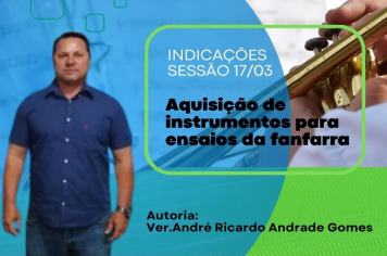 Vereador propõe aquisição de novos instrumentos para a fanfarra de Lucianópolis